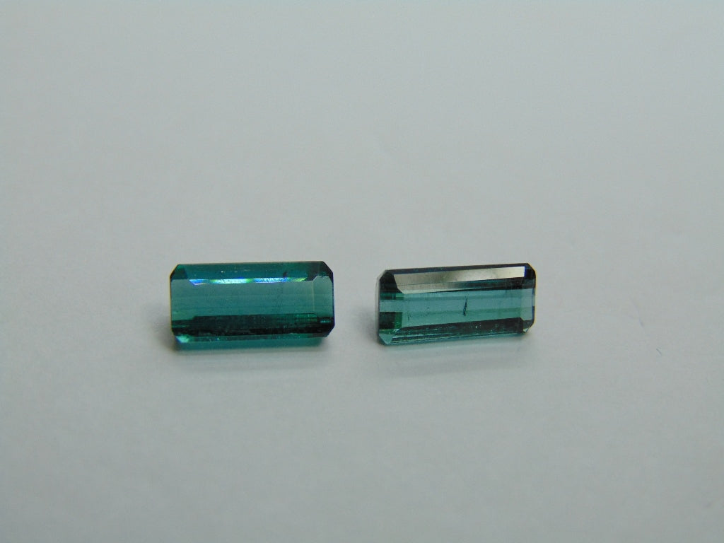 Par de Turmalina 3,80ct 10x4,5mm