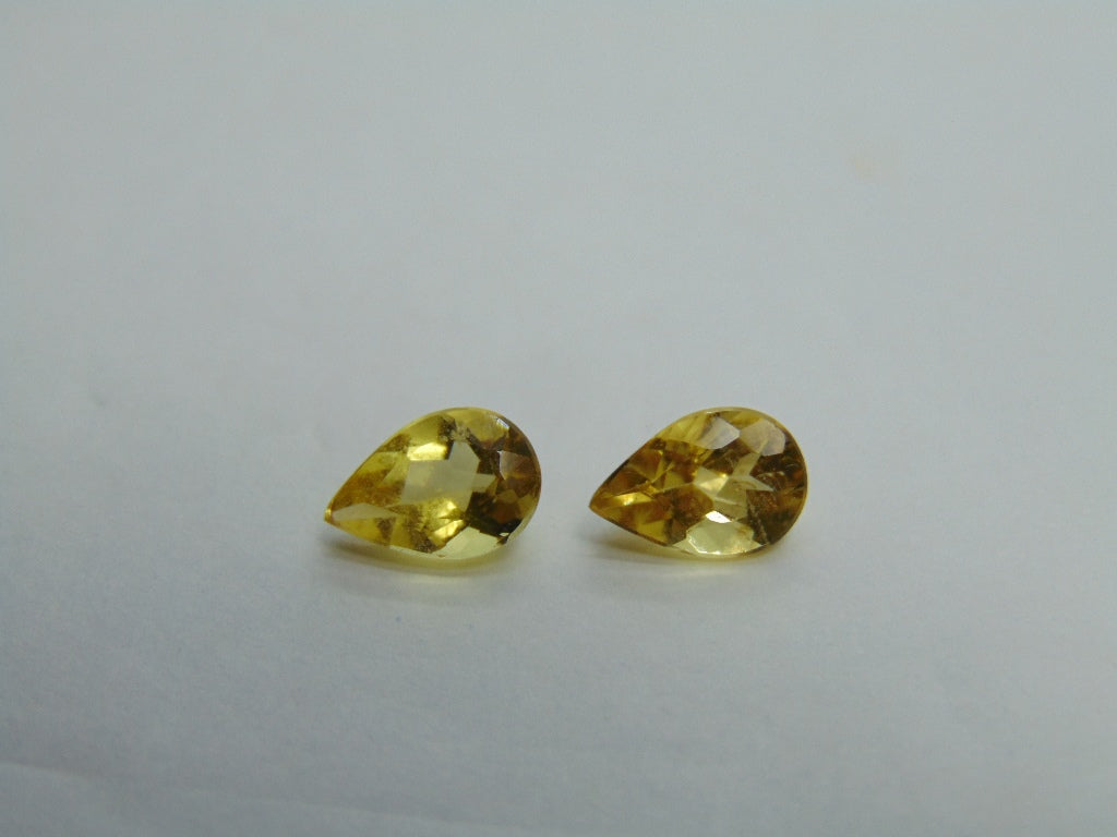 Par de Berilos 2,40ct 9x6mm