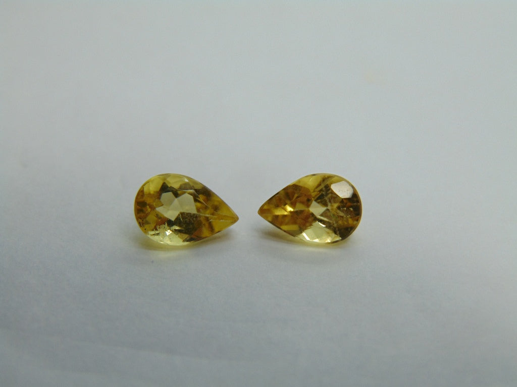 Par de Berilos 2,40ct 9x6mm