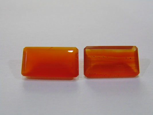 10.80ct Quartz (Orange) Pair