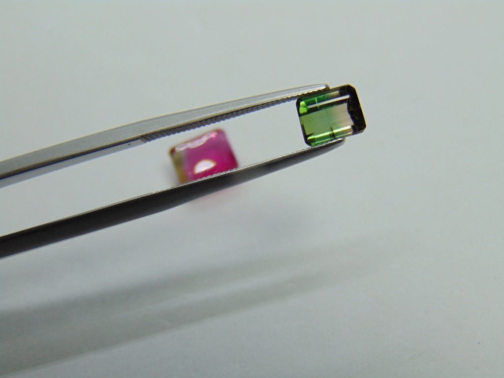 2.70ct Tourmaline Bicolor 7x6mm 6x5mm