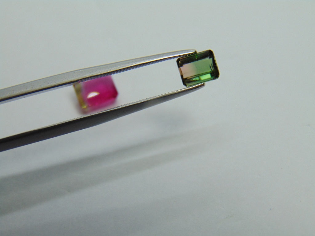 2,70ct Turmalina Bicolor 7x6mm 6x5mm