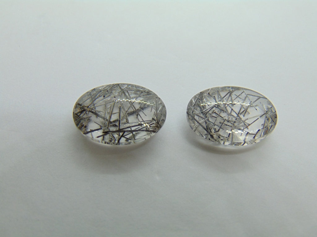 14.70ct Quartz Inclusion Pair 16x11.5mm