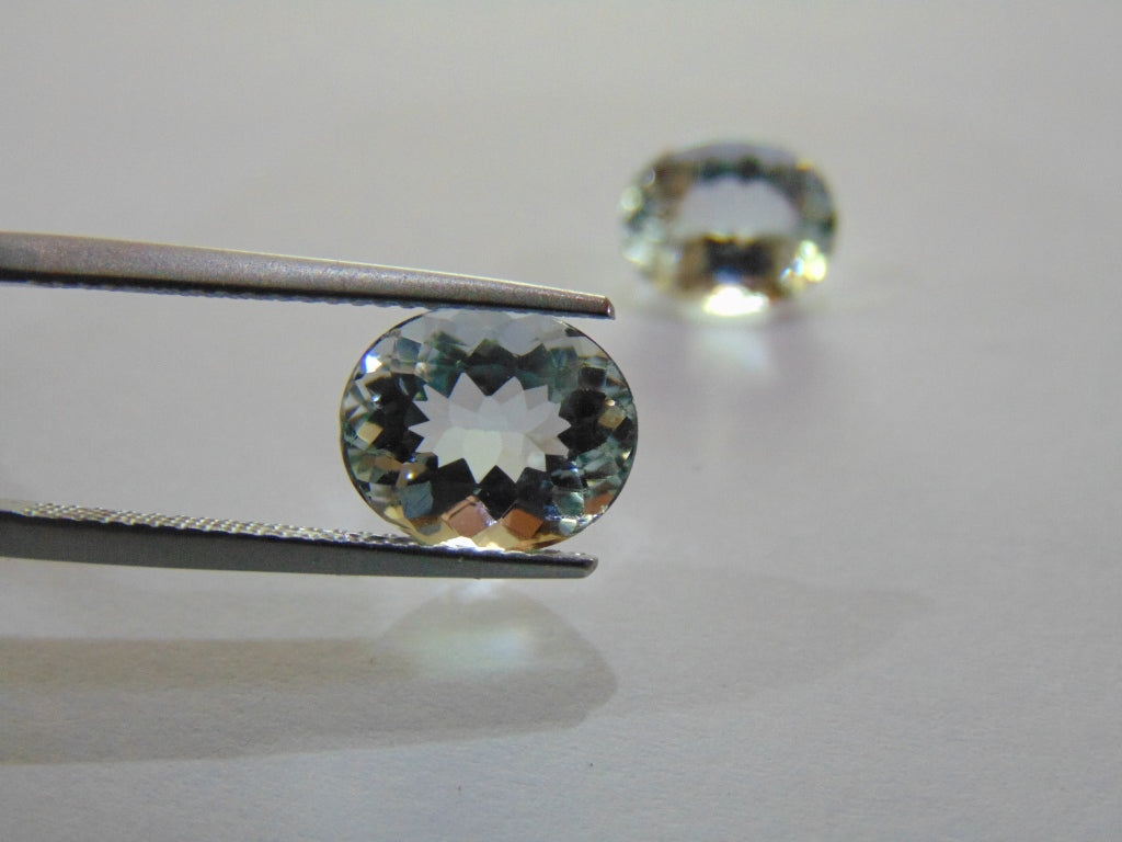 5.40ct Aquamarine Pair 13x10mm