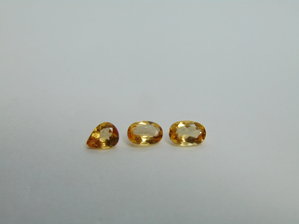 Topázio Imperial 2,30 ct 6x5mm 7x5mm 7x5mm