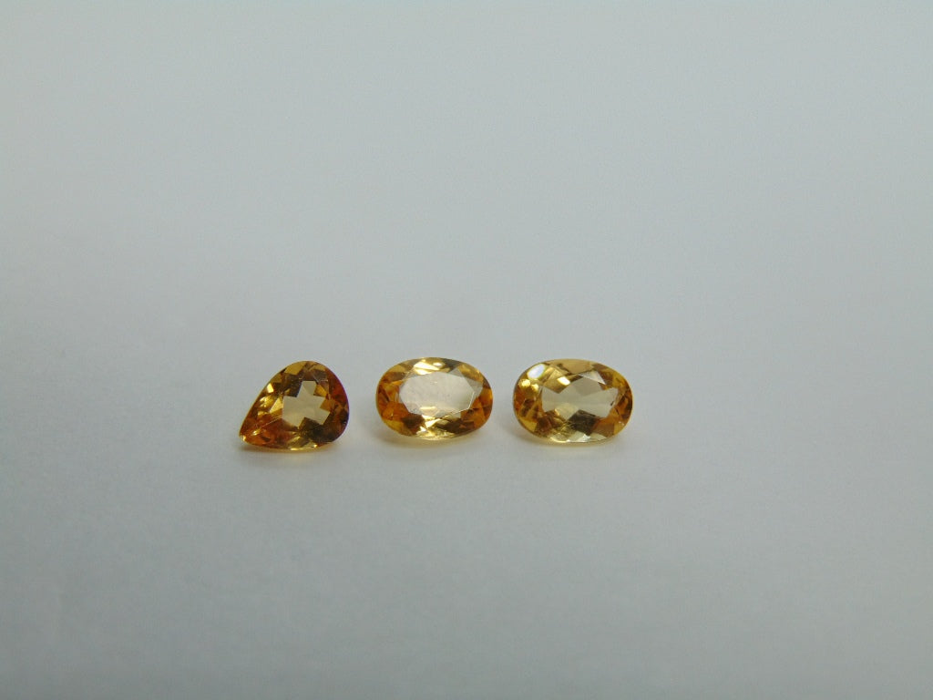 Topázio Imperial 2,30 ct 6x5mm 7x5mm 7x5mm