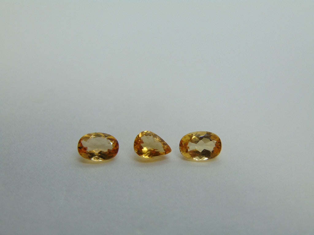 Topázio Imperial 2,30 ct 6x5mm 7x5mm 7x5mm