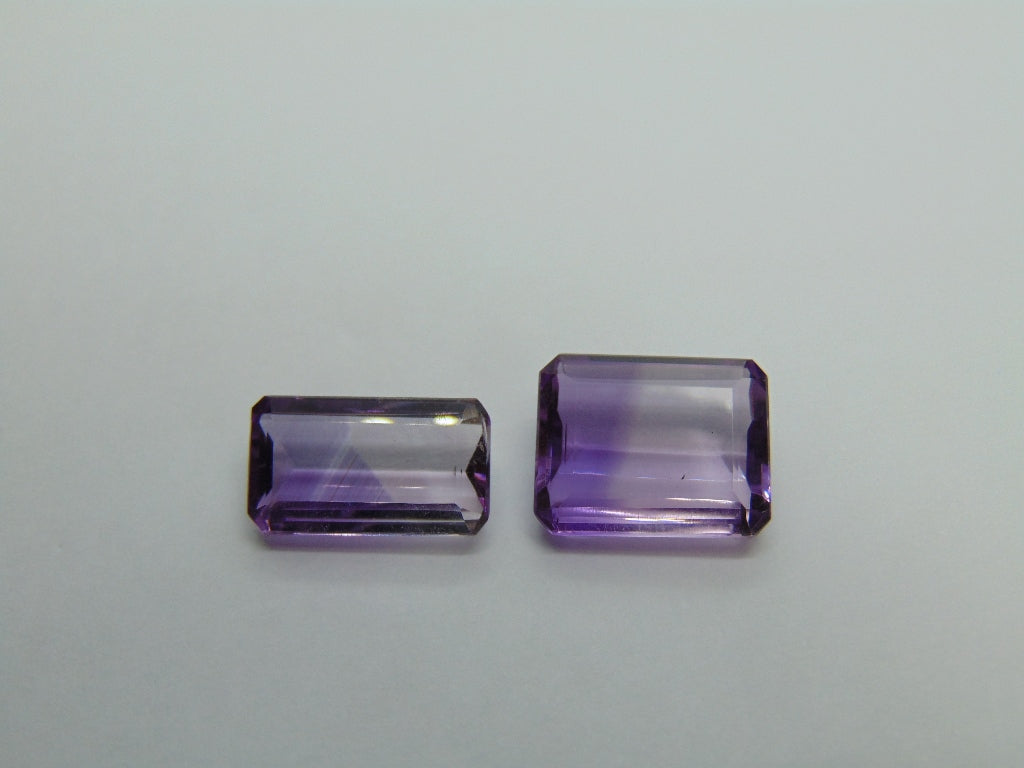 13,15 quilates Ametista Bicolor 15x8mm 14x11mm