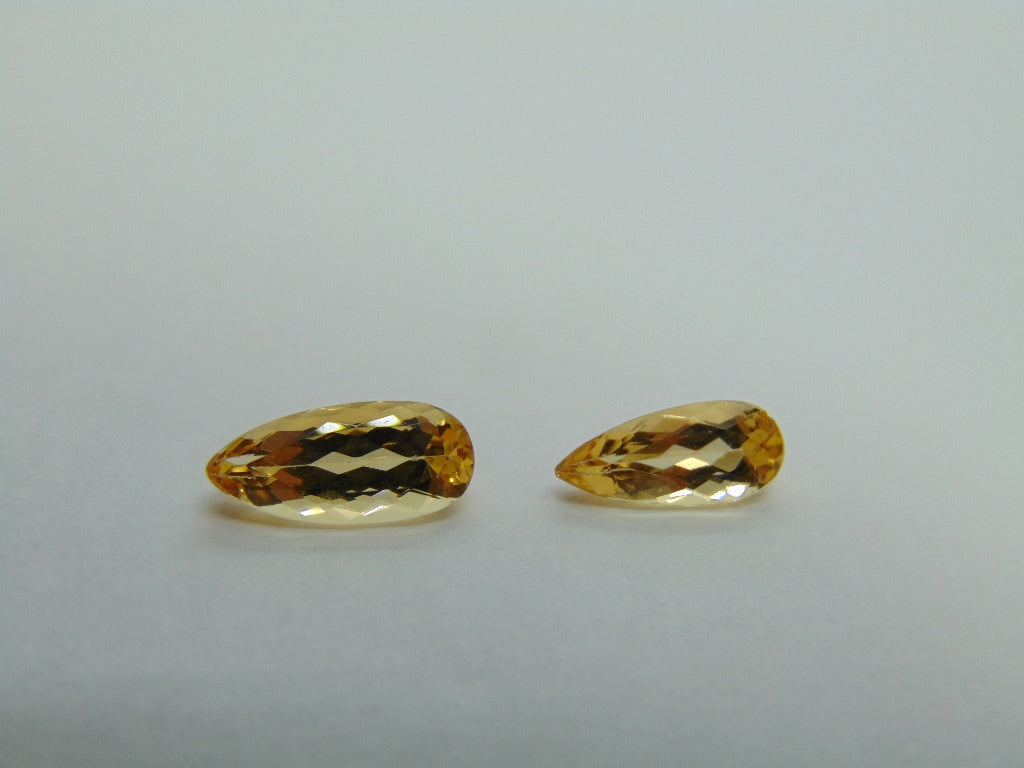 2.42ct Imperial Topaz 11x5mm 10x4mm