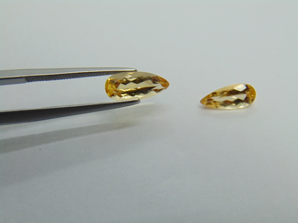 2.42ct Imperial Topaz 11x5mm 10x4mm