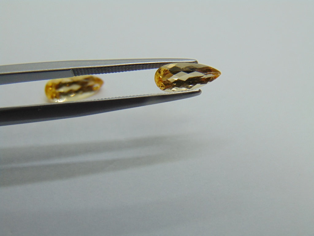 2.42ct Imperial Topaz 11x5mm 10x4mm