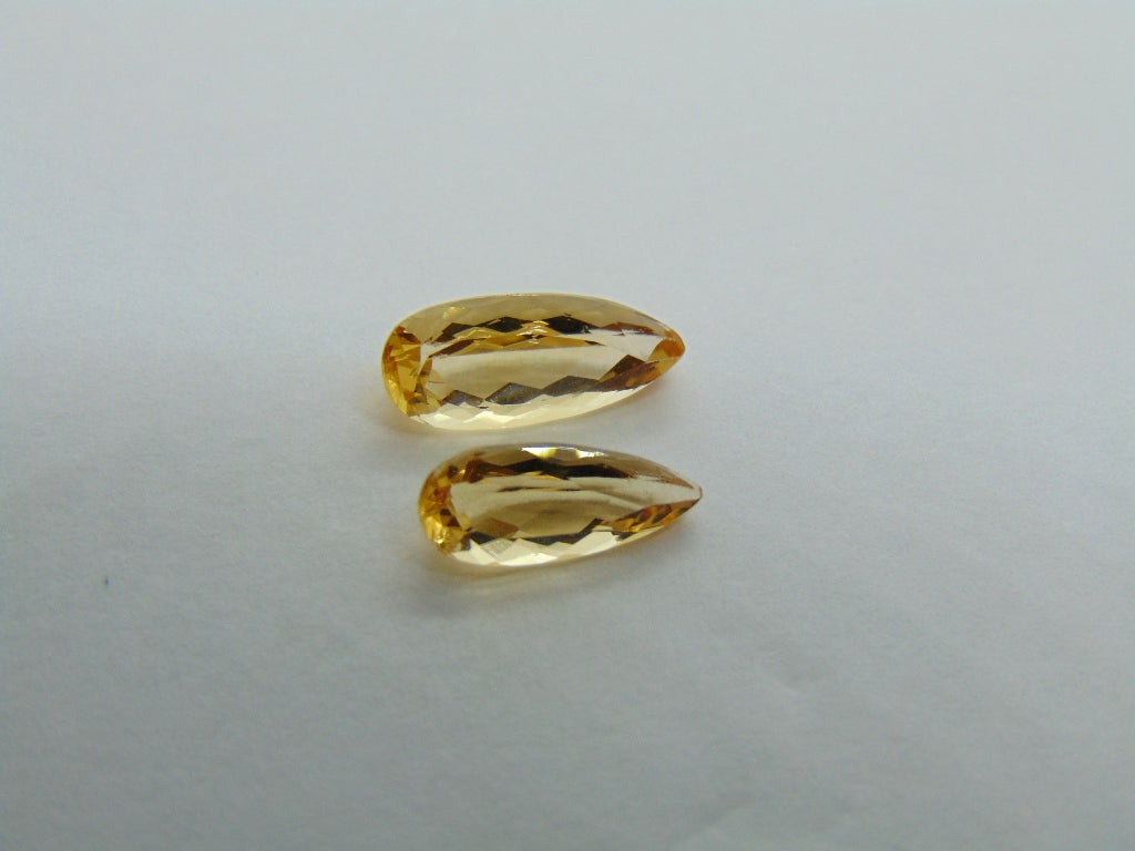 2.42ct Imperial Topaz 11x5mm 10x4mm