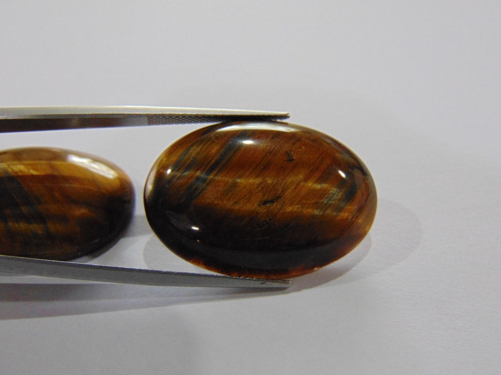 Par de quartzo (olho de tigre) de 66,30 cts