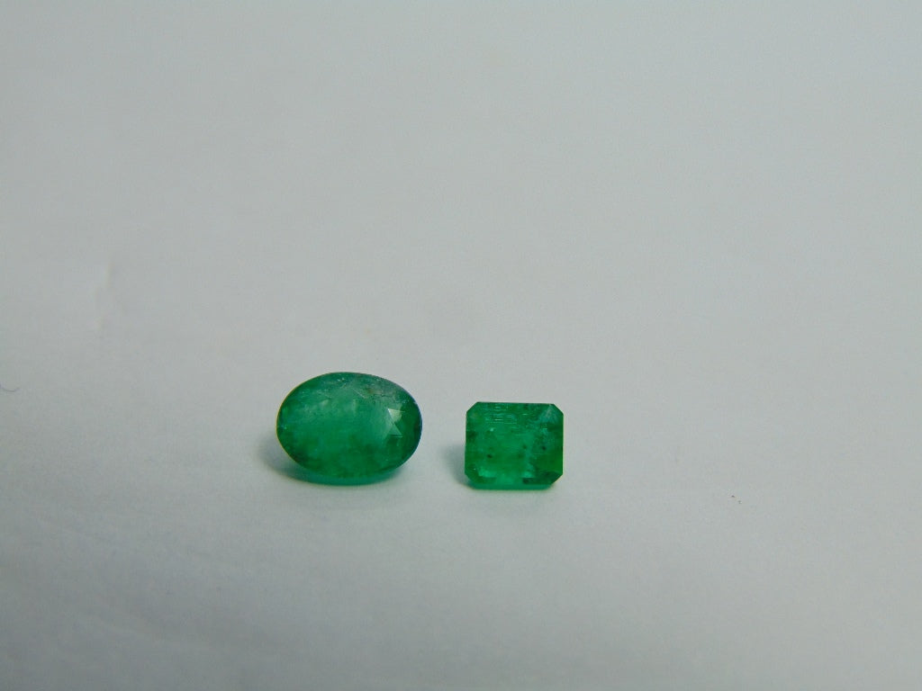 1.65ct Emerald 8x6mm 6x4mm