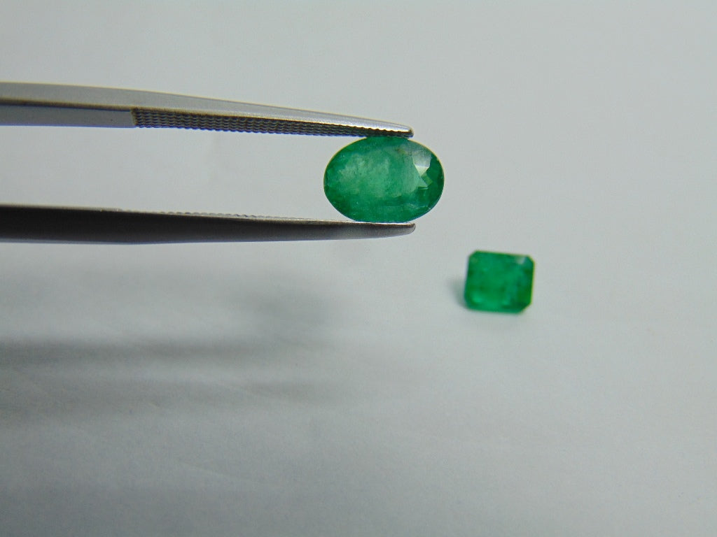 1,65ct Esmeralda 8x6mm 6x4mm