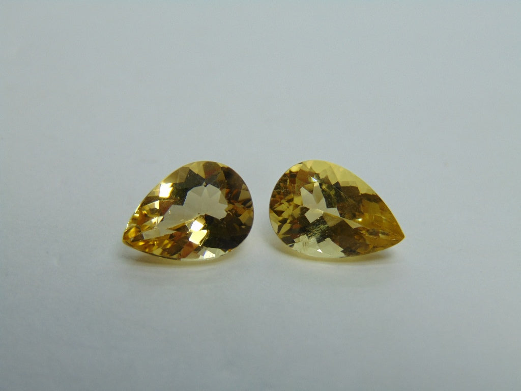 Par de Berilo 4,19ct 11x8mm 