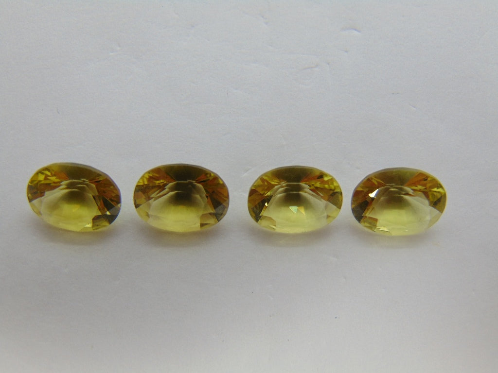 9,15 quilates de quartzo verde ouro calibrado 10x8 mm