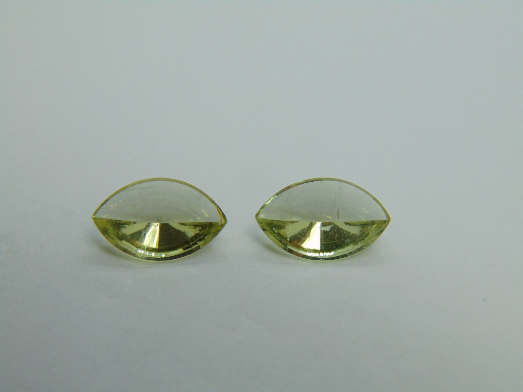 Par Verde Berilo 4,60 ct 14x9mm 