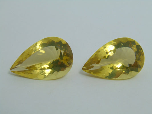 49.80cts Quartz (Green Gold) Pair