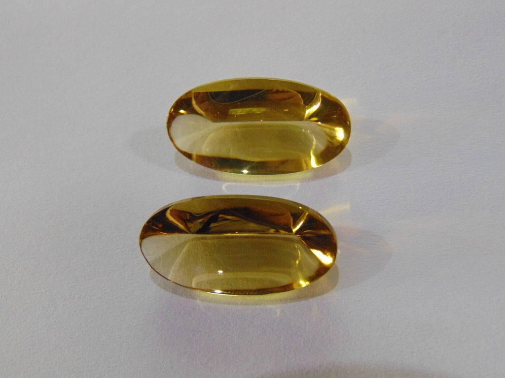 32.80ct Citrine Pair 25x13mm