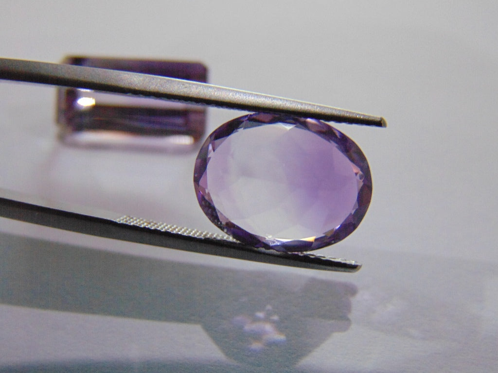 15.20ct Amethyst Bicolor 17x9mm 12x10mm