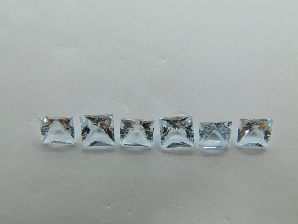 5,55ct Aquamarine Calibrado 6mm