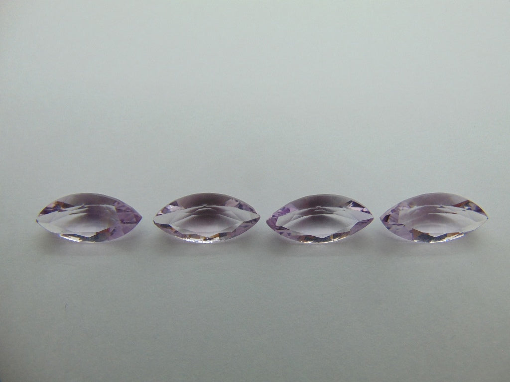 14,60ct Rosa Ametista França Calibrado 16x8mm