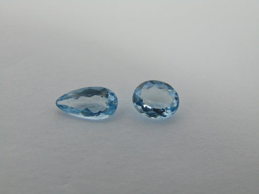 1.80ct Aquamarine 7x6mm 9x5mm