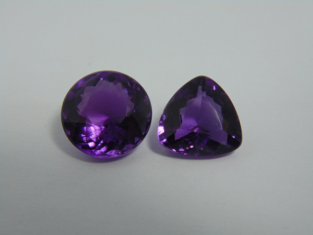 21.30ct Amethyst 15mm 14mm