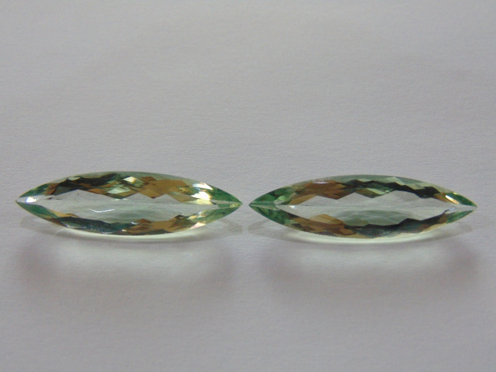 16.90ct Prasiolite Pair