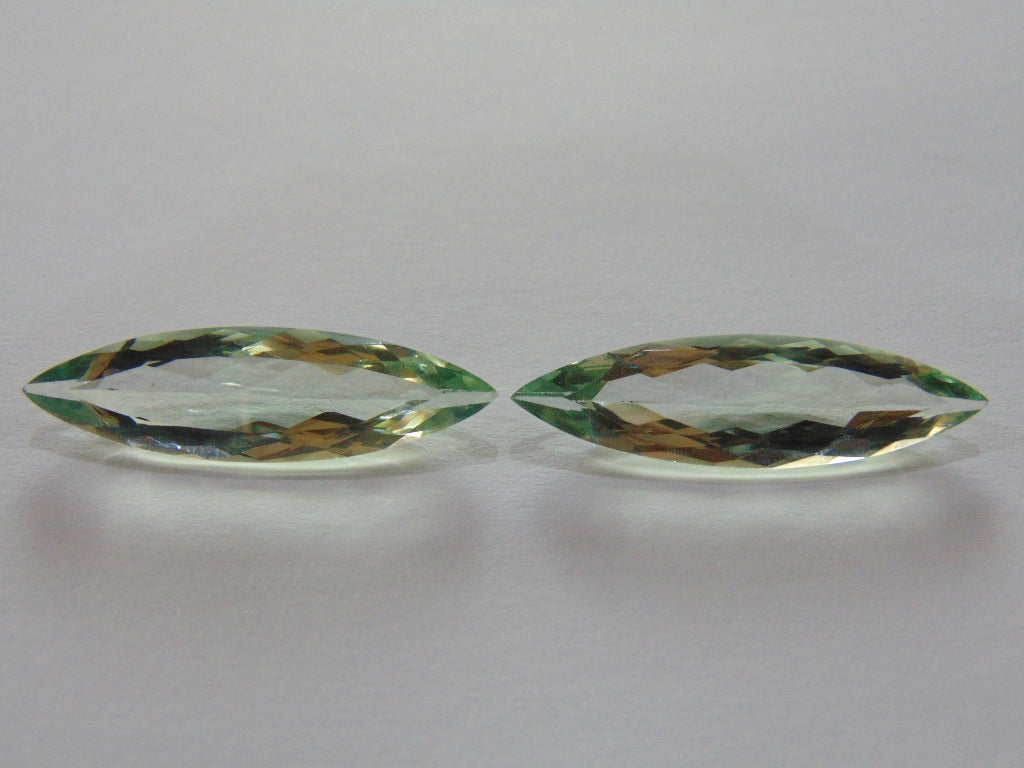 16.90ct Prasiolite Pair