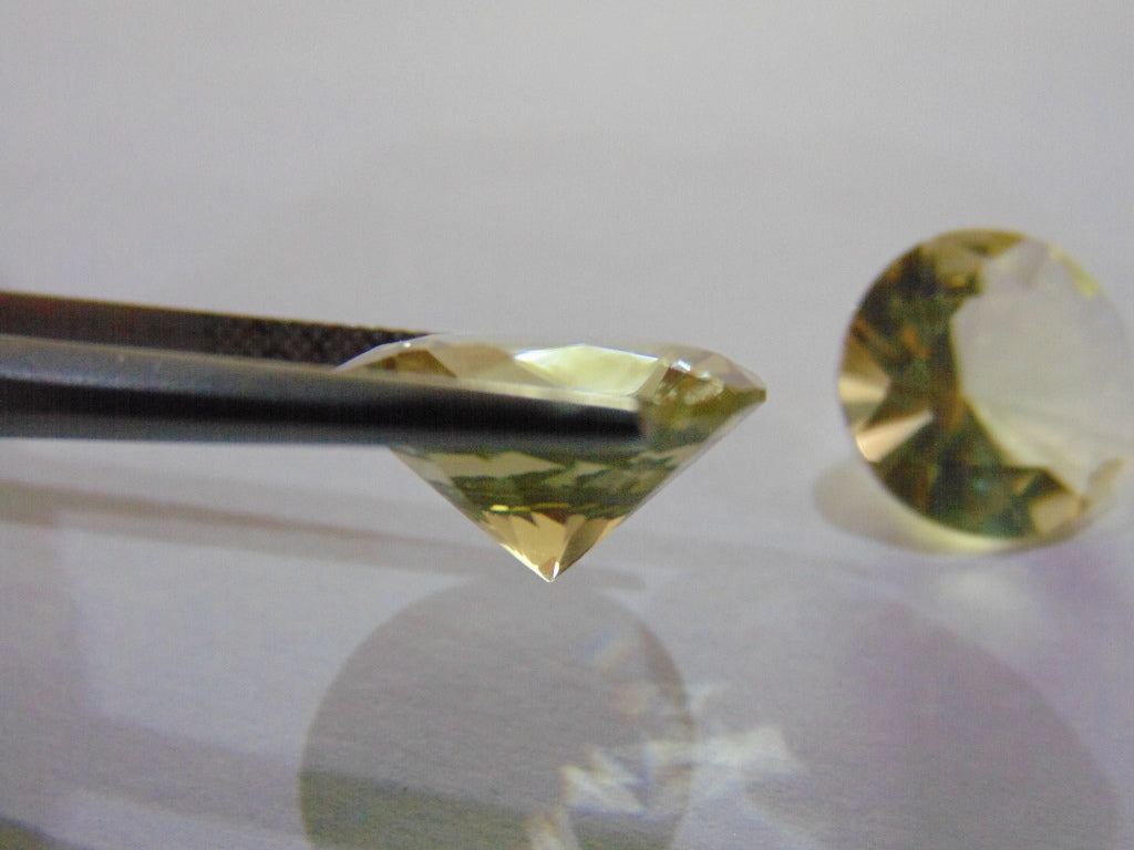 15.10ct Quartz (Green Gold) Pair