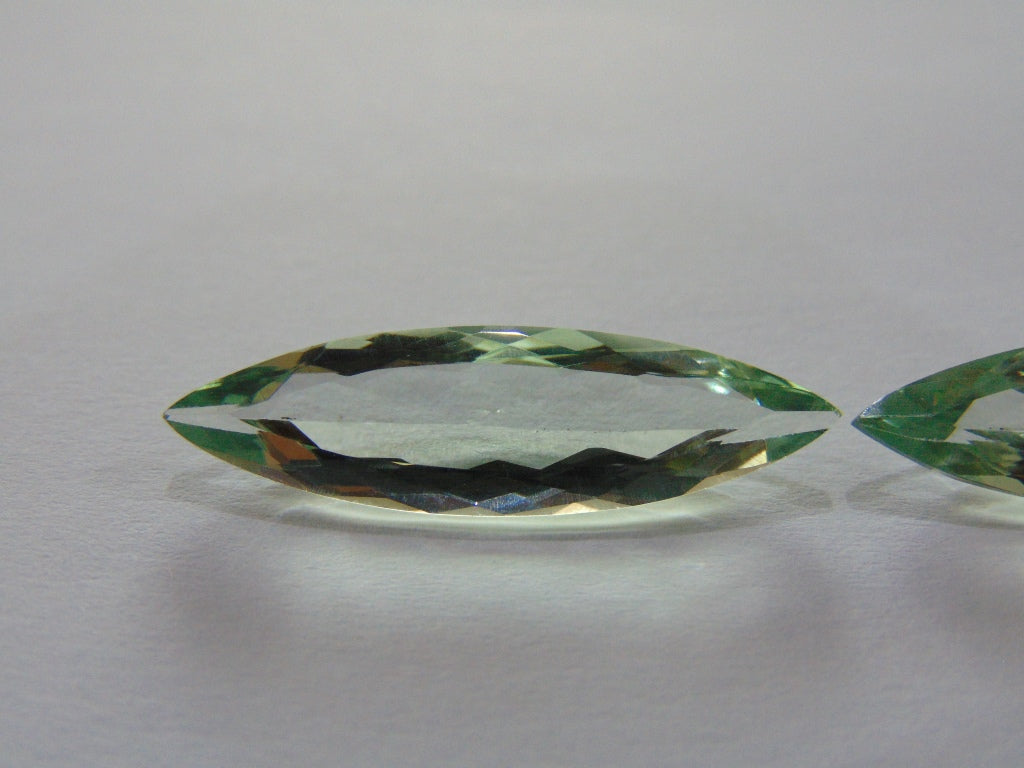 16.90ct Prasiolite Pair