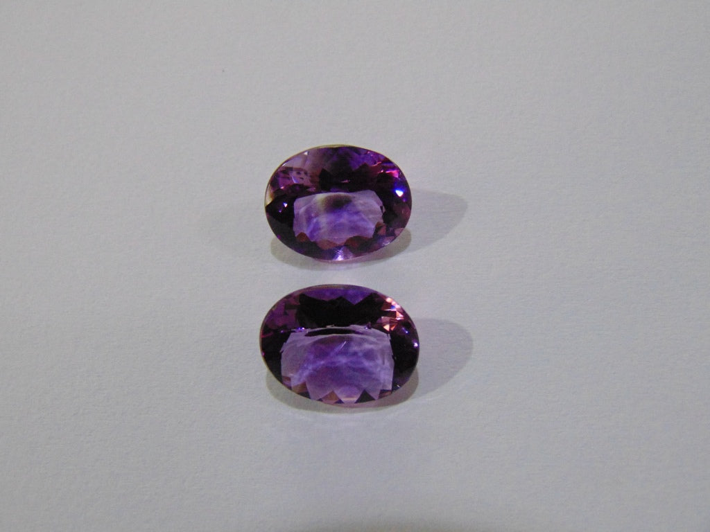 15ct Amethyst Pair 15x12mm