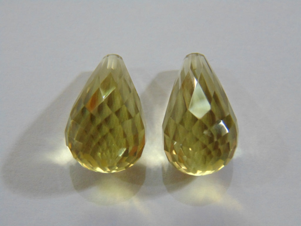 Par de ouro verde 51,90 quilates 23x13mm