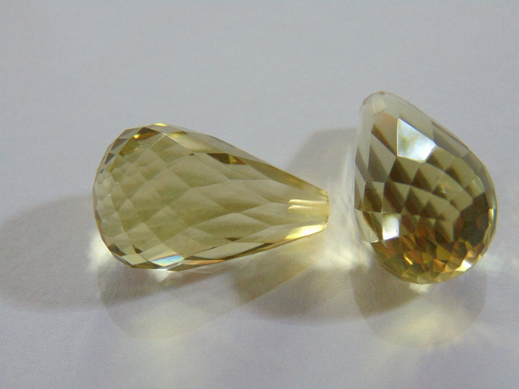 Par de ouro verde 51,90 quilates 23x13mm