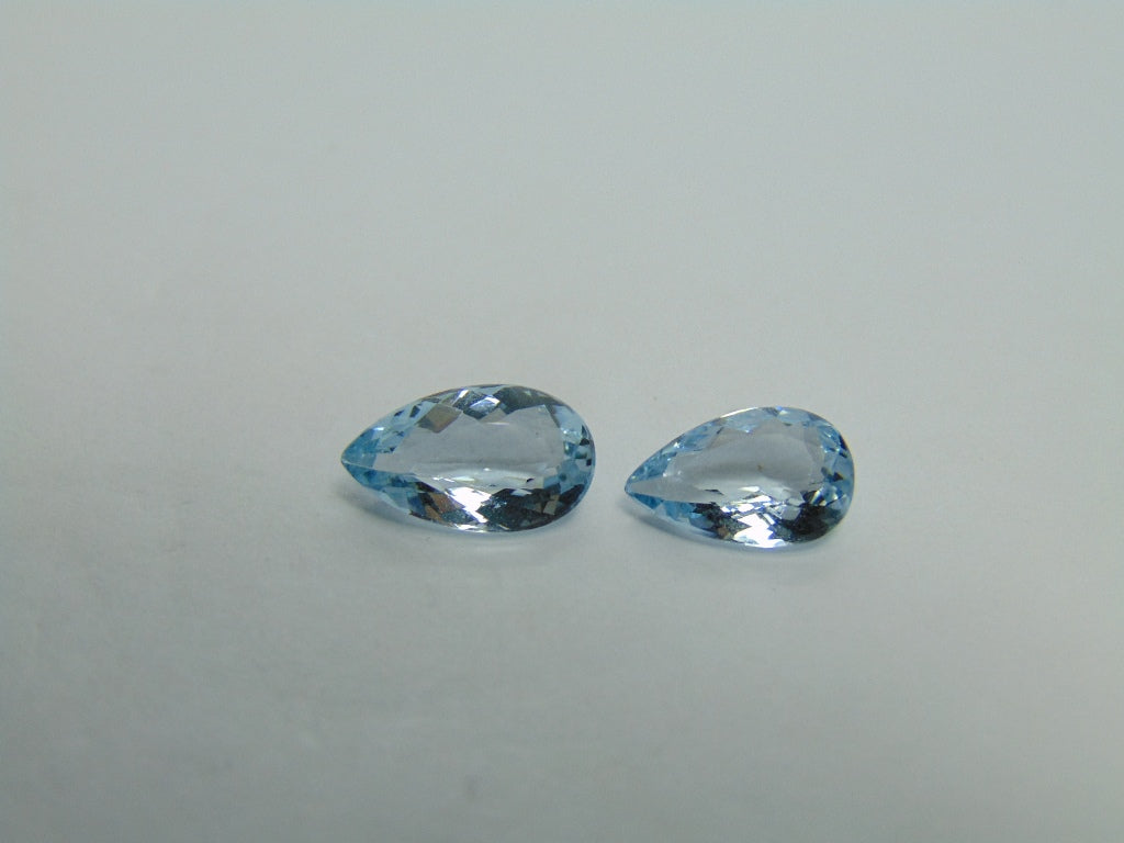 3.17ct Aquamarine 11x7mm 10x7mm