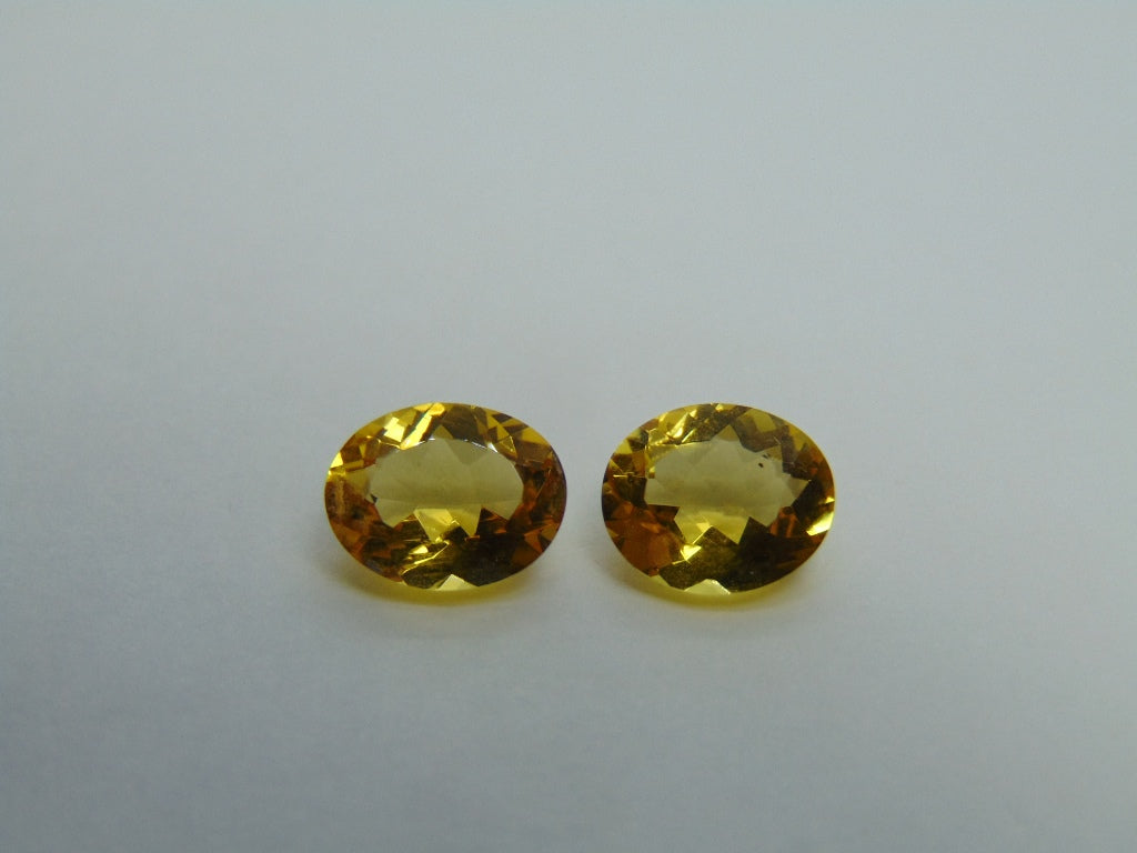 Par de Berilos 3,48ct 9x7mm