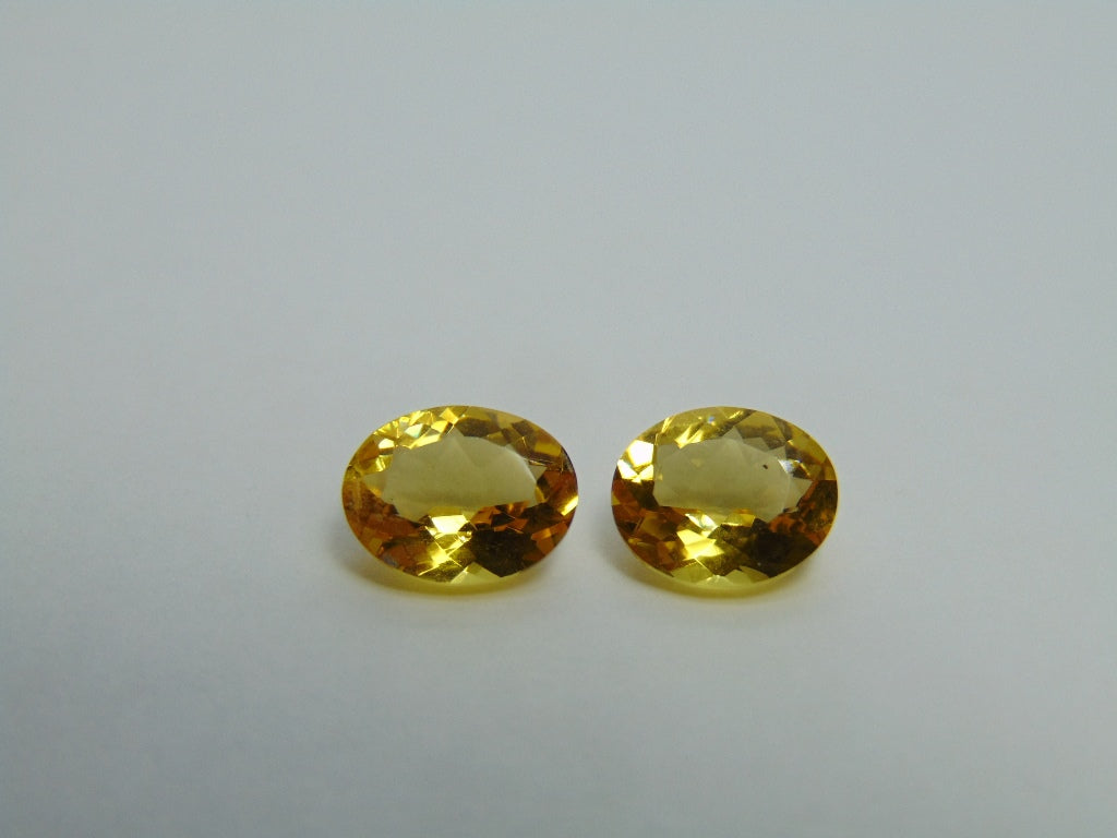 Par de Berilos 3,48ct 9x7mm