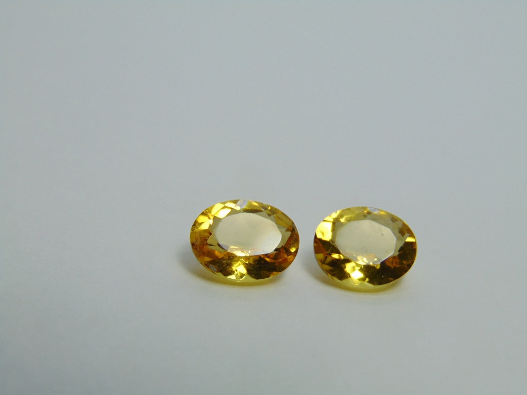 Par de Berilos 3,48ct 9x7mm