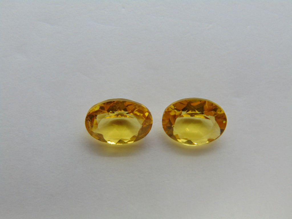 Par de Berilos 3,48ct 9x7mm