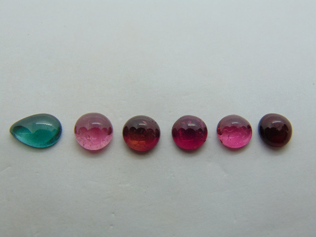 9.40ct Tourmaline Cabochon 6mm 7mm 10x7mm