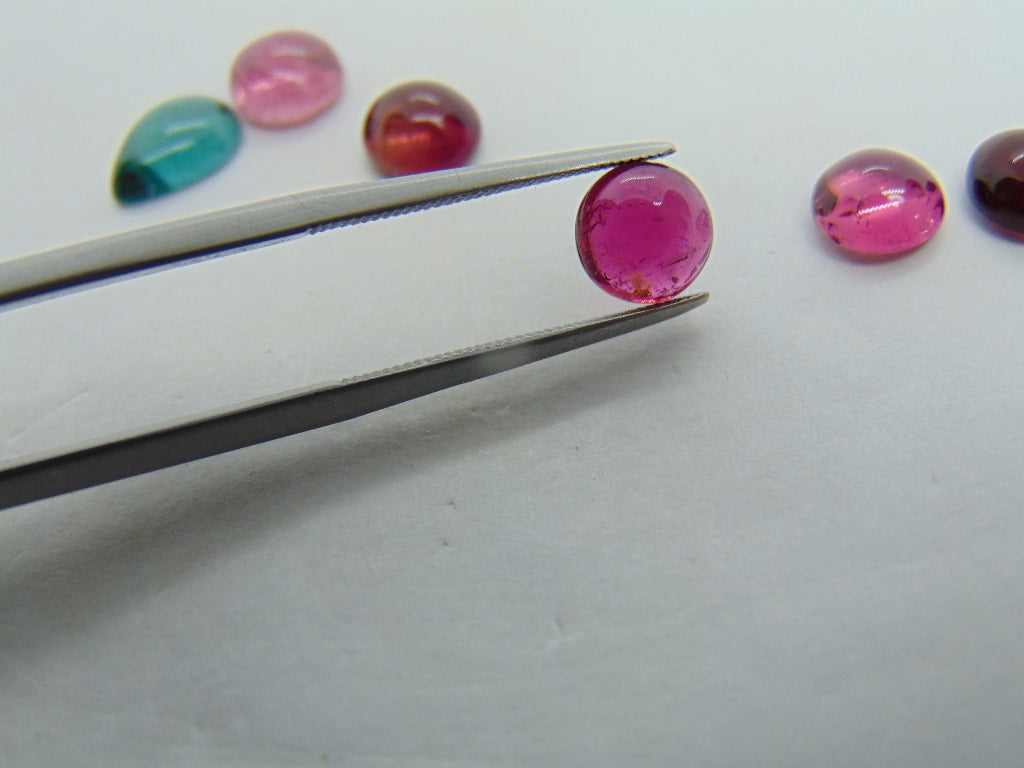 9.40ct Tourmaline Cabochon 6mm 7mm 10x7mm