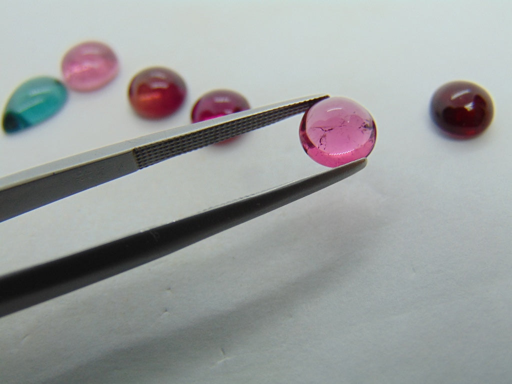 9.40ct Tourmaline Cabochon 6mm 7mm 10x7mm