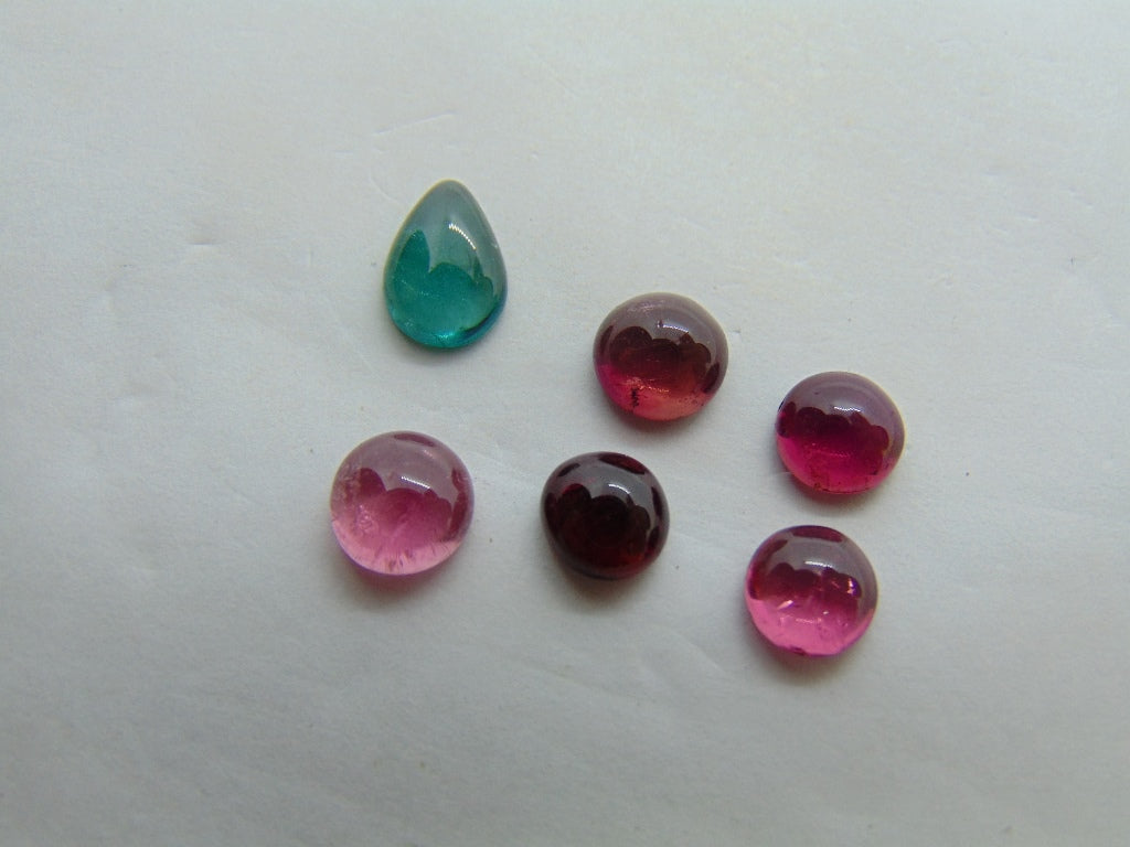 9.40ct Tourmaline Cabochon 6mm 7mm 10x7mm