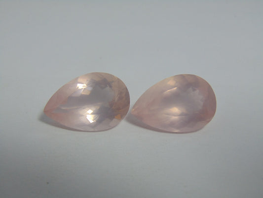 Par de quartzo (rosa) de 53,10 cts