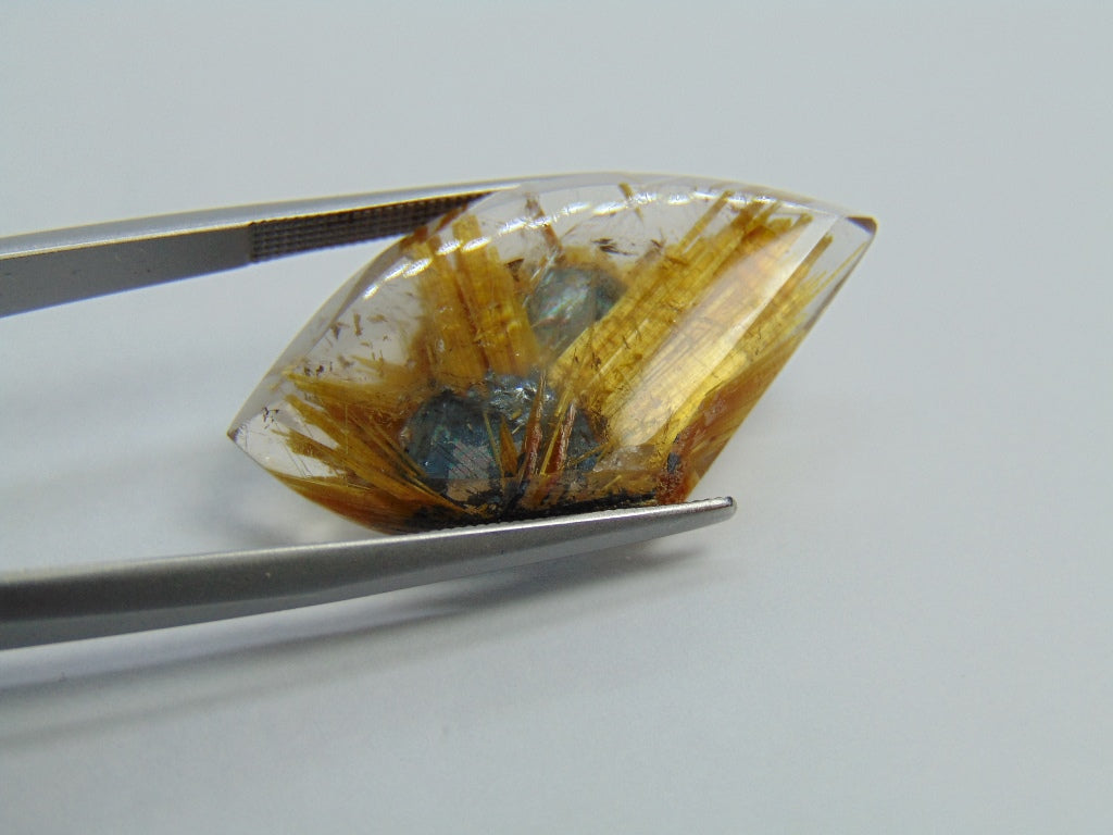 21.20ct Rutile Golden 30x16mm