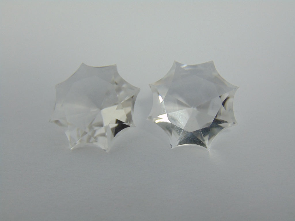 43.60ct Quartz Crystal Pair 22mm