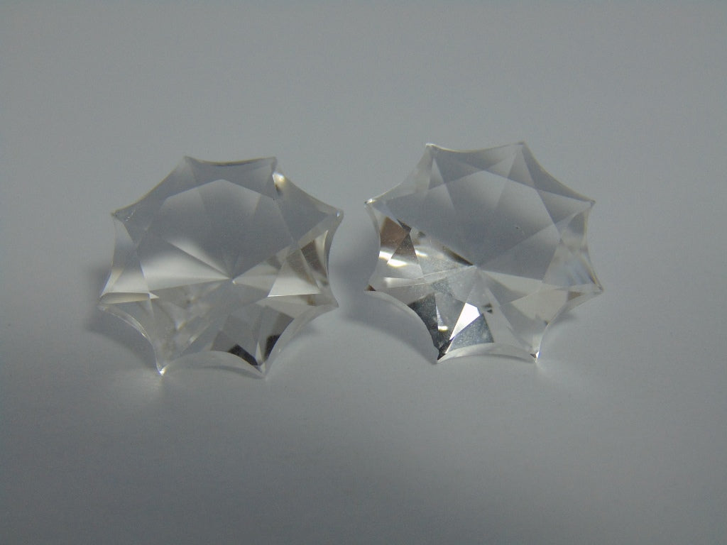 43.60ct Quartz Crystal Pair 22mm