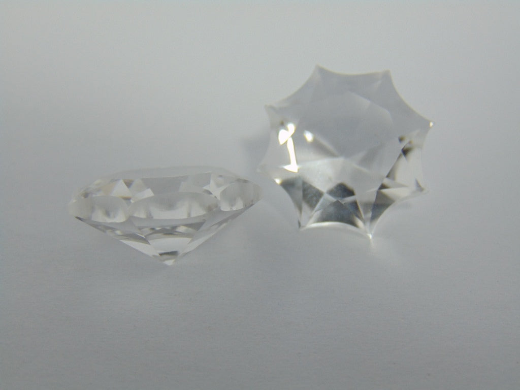 43.60ct Quartz Crystal Pair 22mm